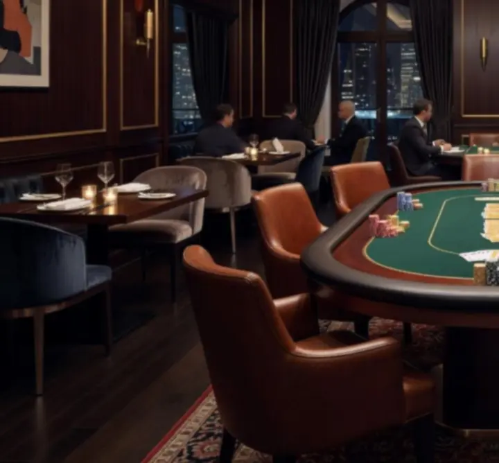 Pokerowy stół w restauracji Play Insight Zone