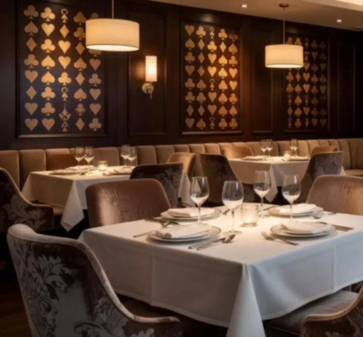 Stylowa restauracja Play Insight Zone z elegancką strefą pokerową