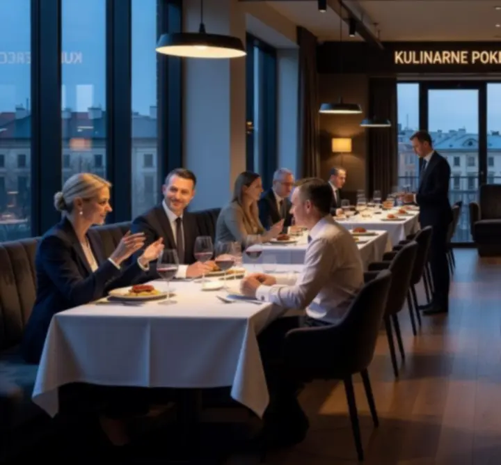 Eleganckie wnętrze restauracji Play Insight Zone z pokerowym stołem
