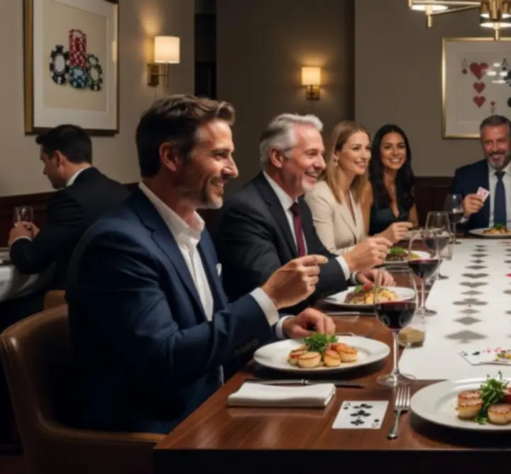 Wieczór tematyczny z kolacją i pokerem w eleganckiej restauracji